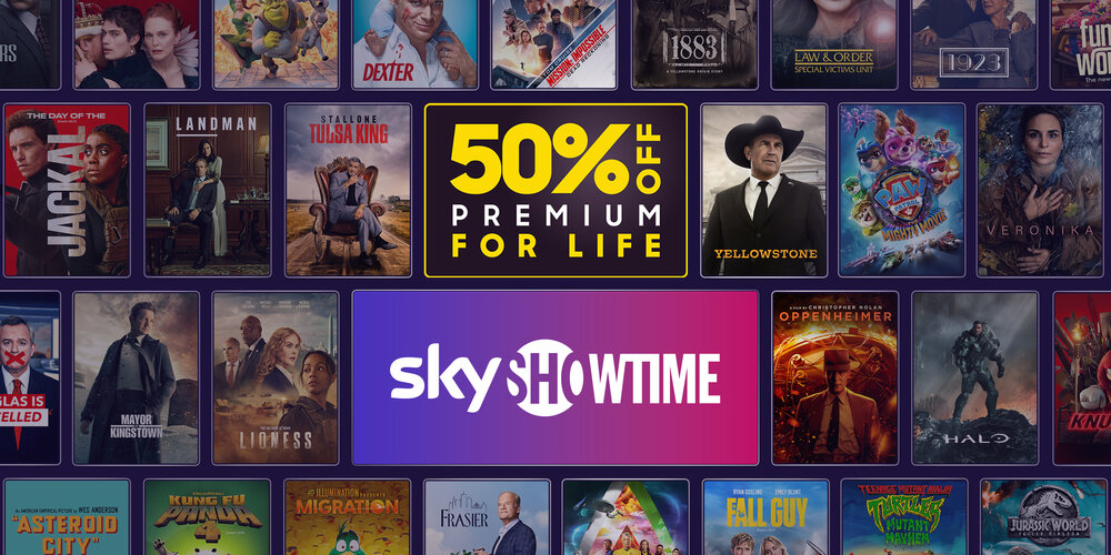 SkyShowtime launches 'Half Price for Life' promotion on new